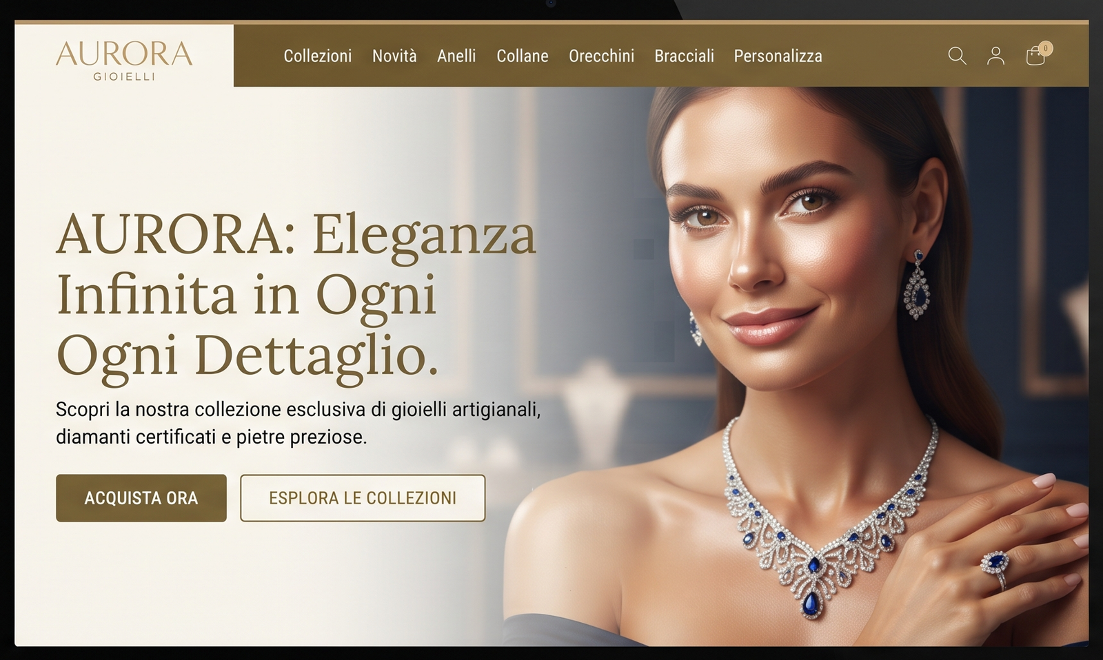 Sito Web Ecommerce Gioielli